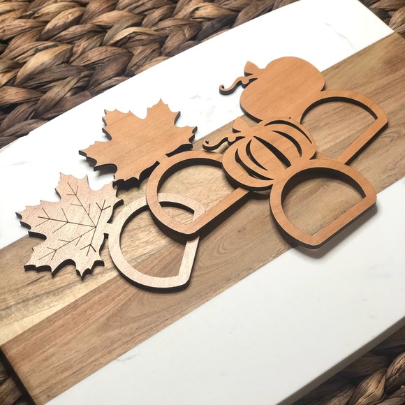 Fall Wood Napkin Rings - Picture 3 of 11